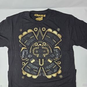 Black and Gold Graphic Men's Shirt